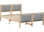Vidaxl Struttura Letto Con Testiera Grigio Chiaro 120 X 200 Cm In Tessuto