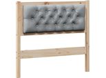 Vidaxl Testiera Altro Marrone E Grigio Chiaro 90 Cm In Legno Di Pino Massiccio
