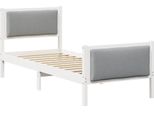 Vidaxl Struttura Letto Con Testata Grigio Chiaro 75 X 190 Cm In Tessuto