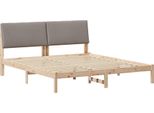 Vidaxl Struttura Letto Marrone E Tortora 180 X 200 Cm In Legno Di Pino Massiccio