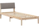 Vidaxl Struttura Letto Marrone E Tortora 80 X 200 Cm In Legno Di Pino Massiccio
