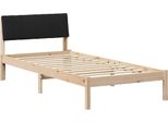 Vidaxl Struttura Letto Marrone E Nera 90 X 200 Cm In Legno Di Pino Massiccio