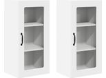 Vidaxl Armadio Da Cucina 2 Pezzi Bianco 40 X 31 X 80 Cm Materiale A Base Di Legno