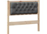 Vidaxl Testiera Altro Marrone E Grigio Scuro 90 Cm In Legno Di Pino Massiccio