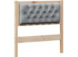Vidaxl Testiera Altro Marrone E Grigio Chiaro 80 Cm In Legno Di Pino Massiccio