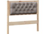Vidaxl Testiera Altro Marrone E Taupe 90 Cm In Legno Di Pino Massiccio