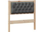Vidaxl Testiera Altro Marrone E Grigio Scuro 75 Cm In Legno Di Pino Massiccio