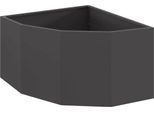 Vidaxl Fioriera Angolare Nera 60 X 60 X 35 Cm In Acciaio