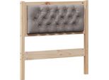 Vidaxl Testiera Altro Marrone E Taupe 80 Cm In Legno Di Pino Massiccio