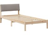 Vidaxl Struttura Letto Marrone E Tortora 90 X 200 Cm In Legno Di Pino Massiccio