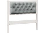 Vidaxl Testiera Altro Bianco E Grigio Chiaro 90 Cm In Legno Di Pino Massiccio