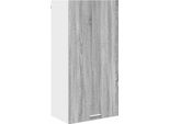 Vidaxl Armadio A Muro Con Contenitore Grigio Sonoma E Bianco 50 X 31 X 100 Cm