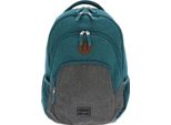 Travelite Zaino Per Il Tempo Libero Zaino Con Scomparto Per Laptop Basic Melange Backpack 22L Petrol / Grey Petrolio
