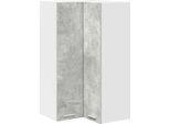 Vidaxl Armadio A Muro In Cemento Grigio E Bianco 57 X 57 X 100 Cm Materiale In Legno