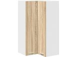 Vidaxl Armadio A Muro Con Anta Rovere Sonoma E Bianco 57 X 57 X 100 Cm