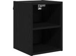 Vidaxl Armadio A Muro Nero Effetto Rovere 30 X 29,5 X 40 Cm