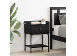 Vidaxl Comodino Look Rovere Nero 40 X 29 X 60 Cm Materiale A Base Di Legno