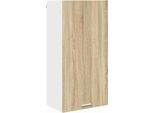 Vidaxl Armadio A Muro Con Anta Sonoma Rovere E Bianco 50 X 31 X 100 Cm
