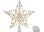Stella Magichome Natale, Plastica, 10Xled Bianco Caldo, 25 Cm, 2Xaa