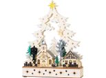 Decorazione Magichome Natale, Villaggio, Plastica, 12Xled Bianco Caldo, 25X7.5X32 Cm, 2Xaa