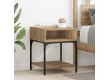 Vidaxl Comodino 2 Pezzi Rovere Artigianale 40 X 40 X 50 Cm Materiale A Base Di Legno