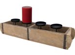 1.05 Portacandele Dell'avvento A Forma Di Mattone - Circa 60 X 14,5 Cm - Portacandele Dell'avvento Per Candele A Colonna