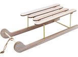 3.07 Slitta Decorativa In Legno Naturale - Circa 50 X 19 X 14 Cm - Slitta In Legno Per Decorazione
