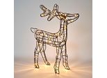 2.03 Renne Led Nere - 45 Cm / 120 Led - Decorazione Natalizia Illuminata Con Timer (Batteria)