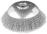 Spazzola Metallica Graphite Per Smerigliatrice A Scoppio 150/200 X 25,4 Mm, Dura/Morbida, Diametro Esterno 150/200 Mm, Foro Interno 25,4 Mm, Per La Pulizia Delle Pietre Della Pavimentazione (150 X 25,4 Mm, Morbida)