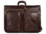 Reisetasche PikÉ, Gr. B/H/T: 56Cm X 47Cm X 14Cm Onesize, Braun (Dunkelbraun), Leder, GläNzend, Taschen Reisetasche, Echt Leder, Made In Italy