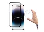 Wozinsky Full Cover Flexi Vetro Nano Temperato Iphone 14 Pro Max Flessibile Con Cornice Nera