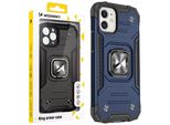 Wozinsky Anello Armatura Custodia Iphone 14 Custodia Blindata Supporto Magnetico Anello Blu