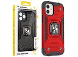 Wozinsky Anello Armatura Custodia Iphone 14 Custodia Blindata Supporto Magnetico Anello Rosso