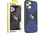 Wozinsky Anello Armatura Custodia Iphone 14 Pro Custodia Blindata Supporto Magnetico Anello Blu
