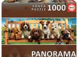 Educa - Cuccioli Su Panchina Puzzle Panoramico Da 1000 Pezzi