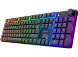 Trust Gxt 868 Torix Tastiera Meccanica Senza Fili Tedesco Qwertz Layout, Rgb Ricaricabile Gaming Keyboard 2.4 Ghz 100H Durata Della Batteria, Pc Laptop