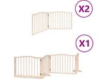 Vidaxl Cancelletto Per Cani A 8 Pezzi Con Porta Pieghevole 640 Cm In Legno Di Pioppo