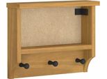Vidaxl Appendiabiti Da Parete Sandnes 45X12X35 Cm In Legno Di Pino Massiccio