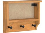 Vidaxl Appendiabiti Da Parete Sandnes 45X12X35 Cm In Legno Di Pino Massiccio