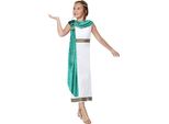 Smiffys - Costume "Impero Romano Deluxe"" - Ragazze SM1700 (110-116) (Bianco/Verde)"