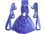 Set Di Amache Da Yoga Per L'altalena Di Yoga A Soffitto Amaca Aerea Di Stoffa Per Il Fitness Yoga Anti-Gravity Swing (Viola Scuro + Viola Chiaro)