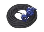 Cavo Prolunga Cee 20M Con Connettore Cee Ad Angolo + Presa Schuko 3X2,5Mm²