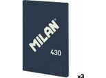 Milan Taccuino Di Carta Incollata Serie 48 Fogli 1918 Serie S Blu Blu Taglia Unica