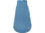 Sacco A Pelo Per Bambini Seashells Indigo 90 Cm - Sacco A Pelo Per Bambini Per Tutte Le Stagioni In Cotonelogico - Mussola Certificata Gots & OEKO-TEX Standard 100 - Blu