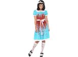 Smiffys - Costume Da "Gemello Assassino"" - Donna SM2119 (S) (Blu/Rosso/Bianco)"