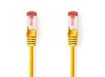 Cavo Di Rete CAT6 | RJ45 Maschio | RJ45 Maschio | S/Ftp | 1,00 M | Rotondo | Lszh | Giallo | Etichetta