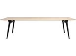 Casa Padrino Esstisch Naturfarben / Schwarz - Luxus Esszimmermöbel