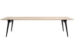 Casa Padrino Esstisch Naturfarben / Schwarz - Luxus Esszimmermöbel