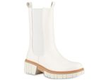 Van Hill Donna Stivali Piattaforma Stivali Tacco A Blocco Profilo Suola Scarpe 838051, Colore: Bianco, Taglia: 36
