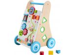 4Iq Girello In Legno Giocattolo Educativo Per Bambini Gufo 35X37X51 Cm